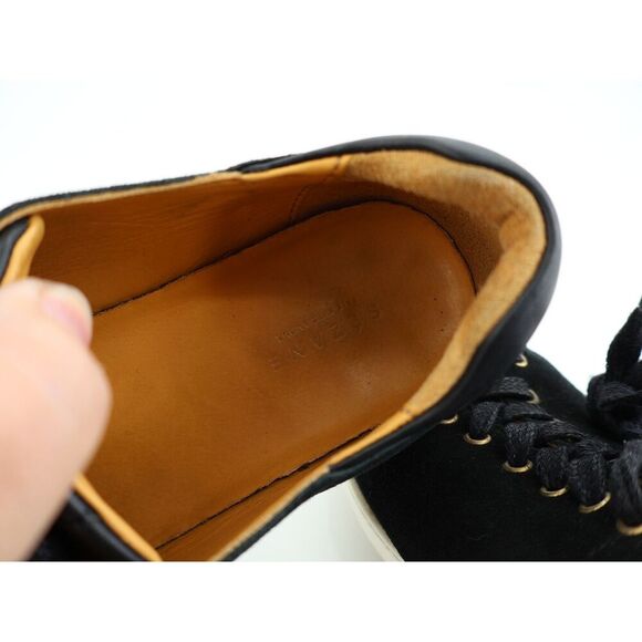 Sezane Jack Trainers Sneakers Womens Size EU 39 US 8 Black Leather Modern Shoes - Picture 12 of 14